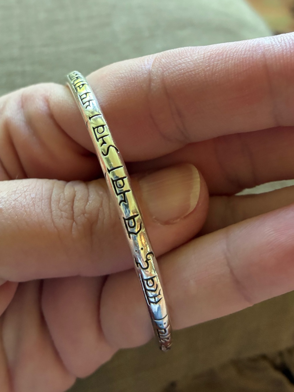 Me and Ro silver bangle bracelet